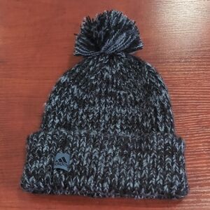 Adidas Black & Grey Pompom Beanie
